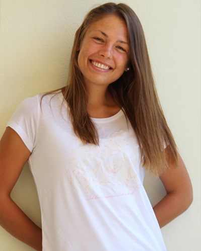 T-Shirt mit dezentem Rosenaufdruck